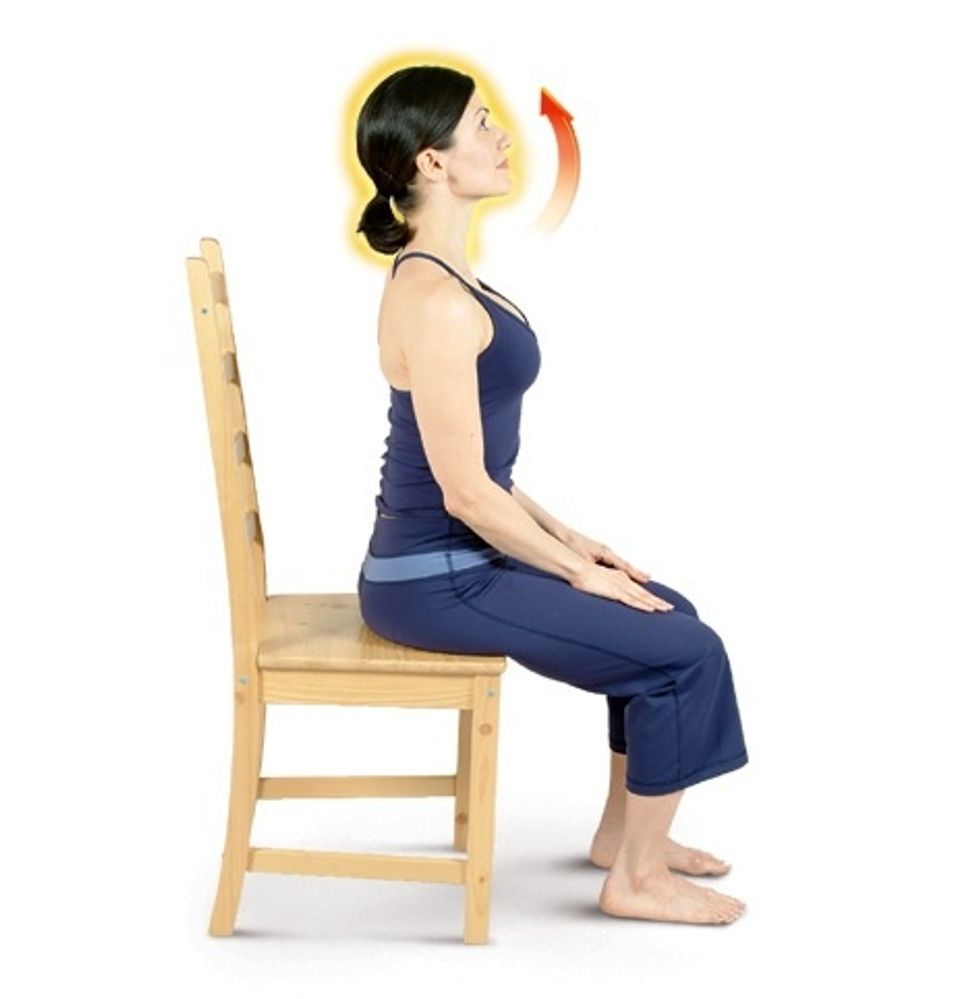 Perform neck stretches to relax your head and warm up your neck.