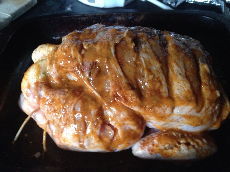 Peri peri sauce, fire it on and rub it in! This is cheating a little but I like it as a marinade and the seasoning I use works with the Peri peri sauce... Like I said its easy but tastes good...