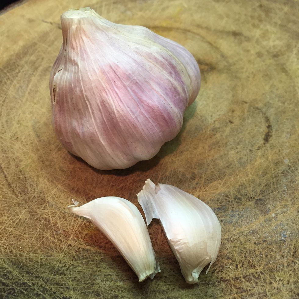 Perl 2 cloves of garlic & toss them in, too.