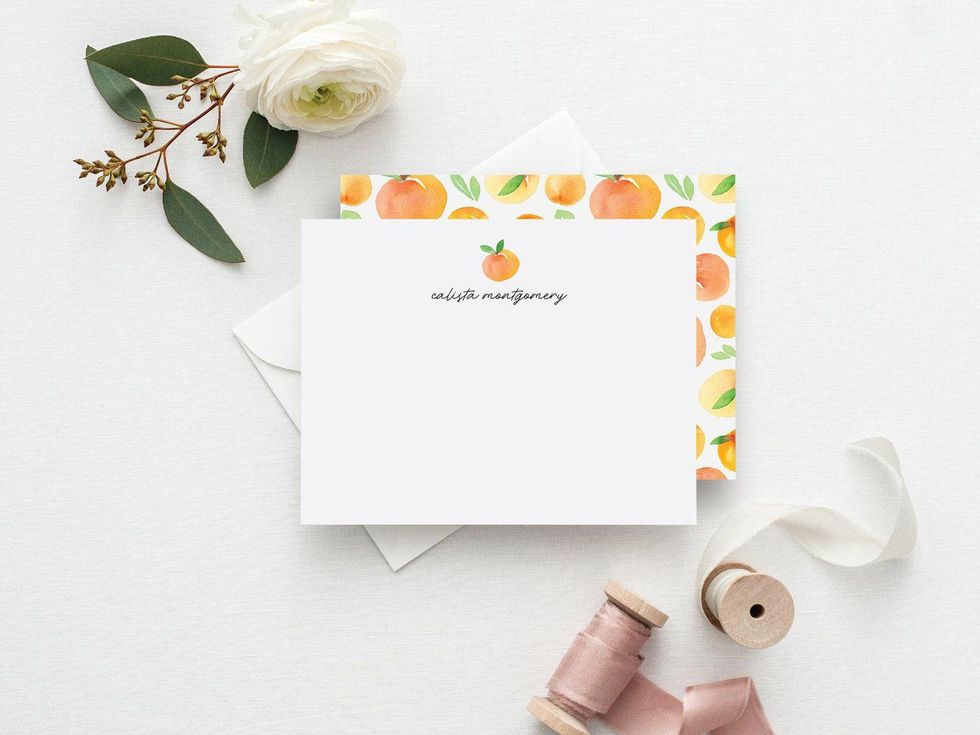 Personalized Peaches Stationery