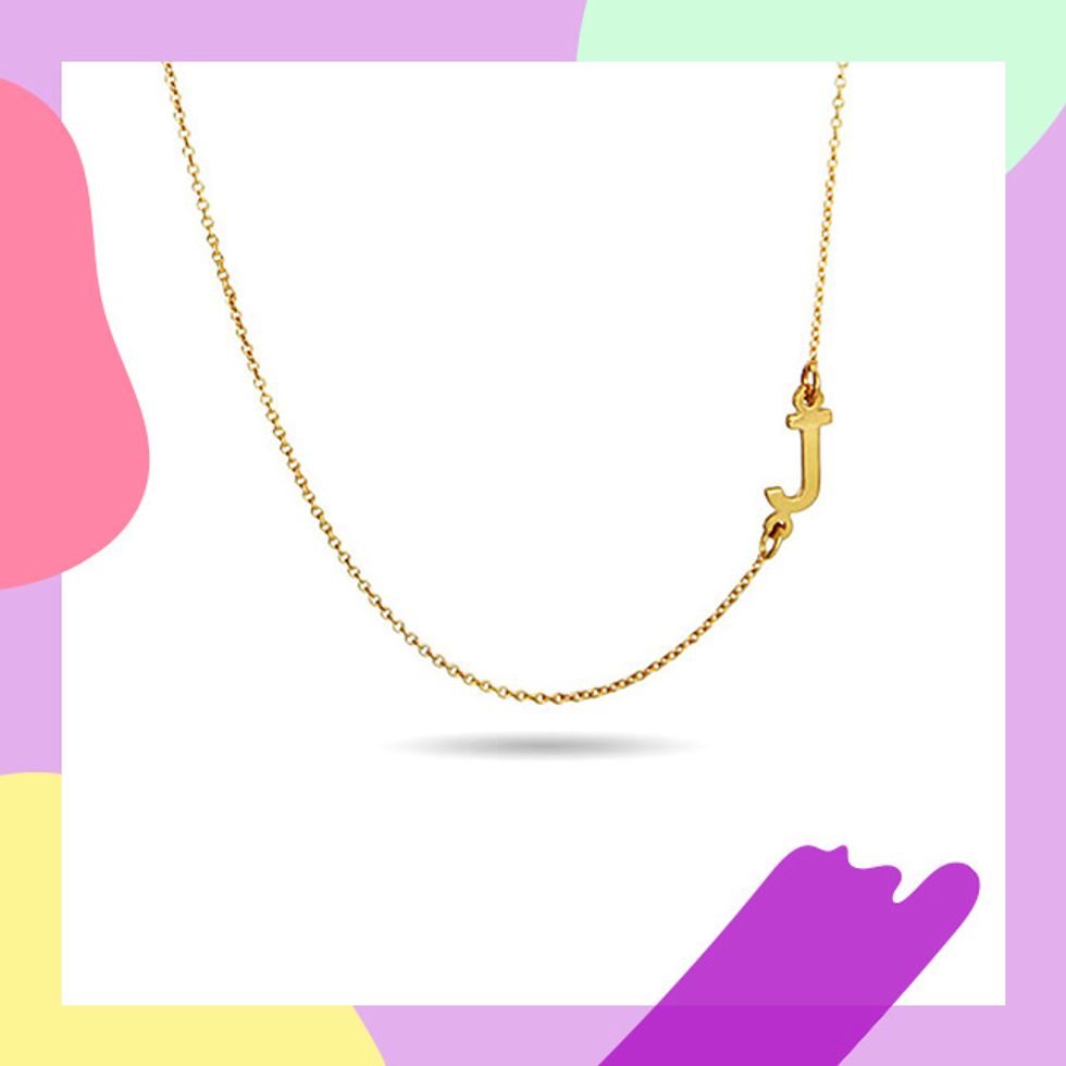 Personalized Sideways Single Initial Necklace ($69.99): It\u2019s the perfect piece for moms who love a delicate necklace but enjoy something unique.
