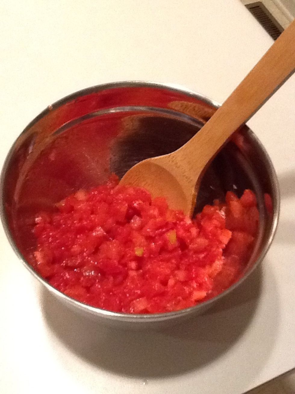 Personally, I like to use a combination of fresh and canned diced tomatoes! Mix well if you do this step.