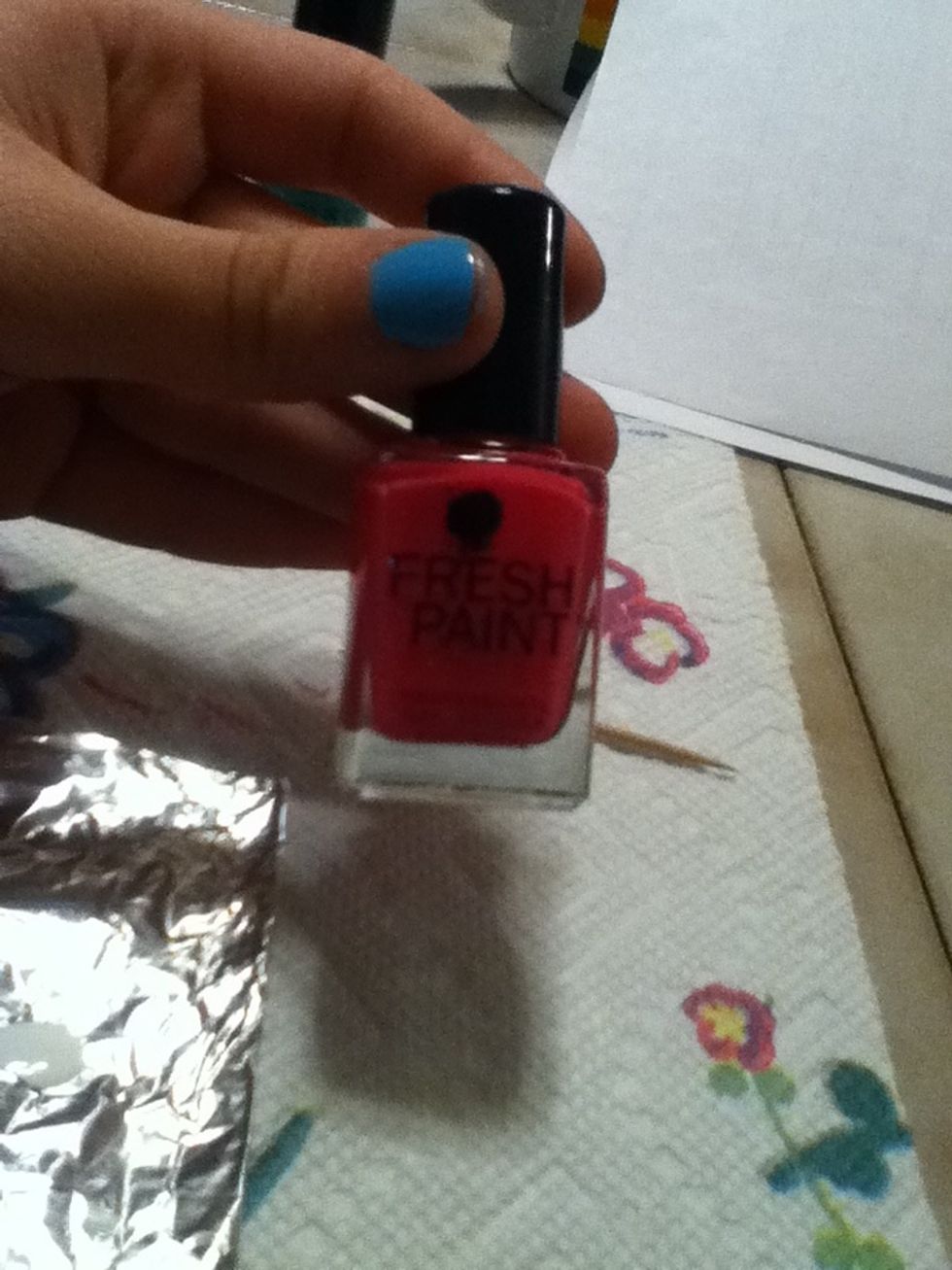 Pick a color you want for your flowers. It can be any color that will stand out against your base color.