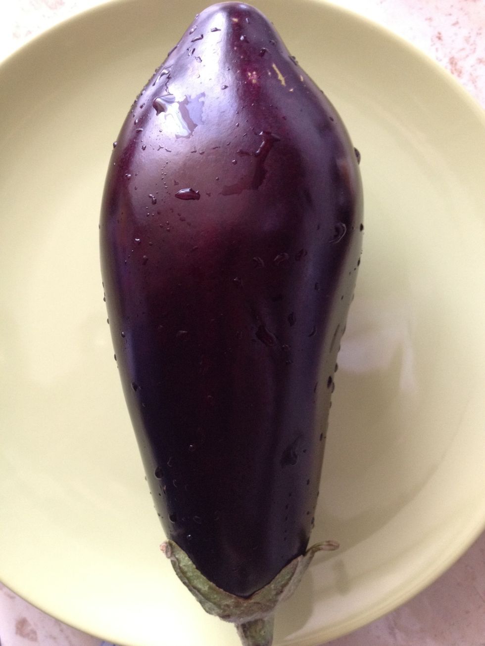 Pick a large eggplant