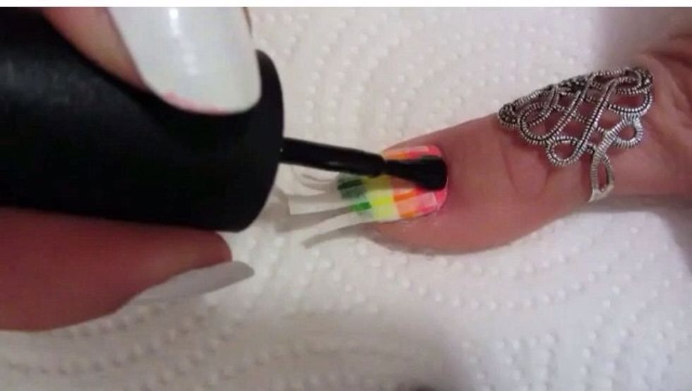 Pick any top color, and paint over the whole nail\ud83d\udc85