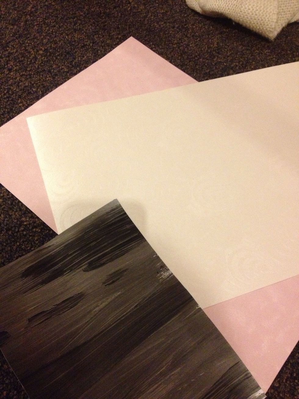 Pick backing paper . I went for a shiny textured finish . Feel free to paint your own !! Eg black one