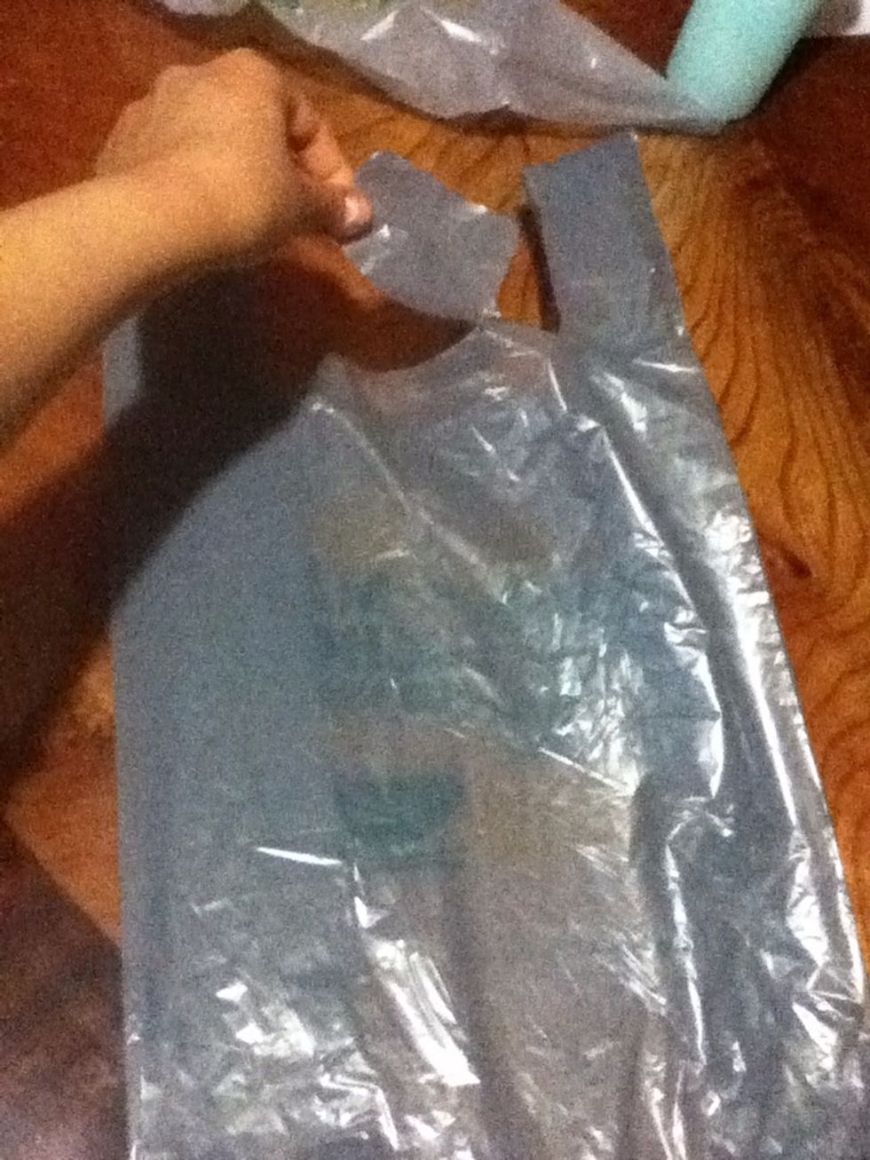 Pick one and removed the air so that it lies flat.