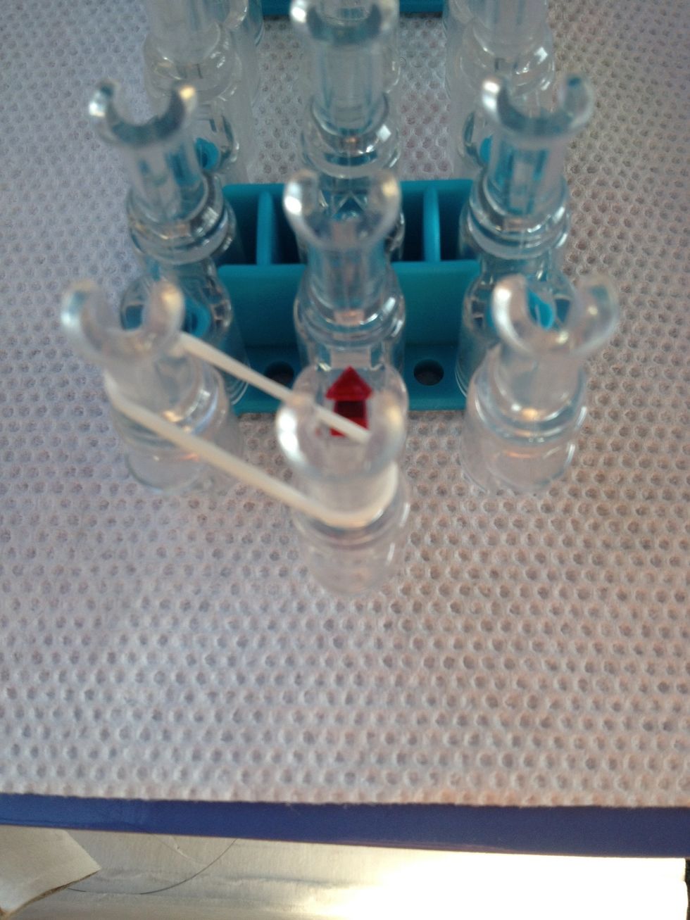 Pick one color and go from the left side all the way up to the top.