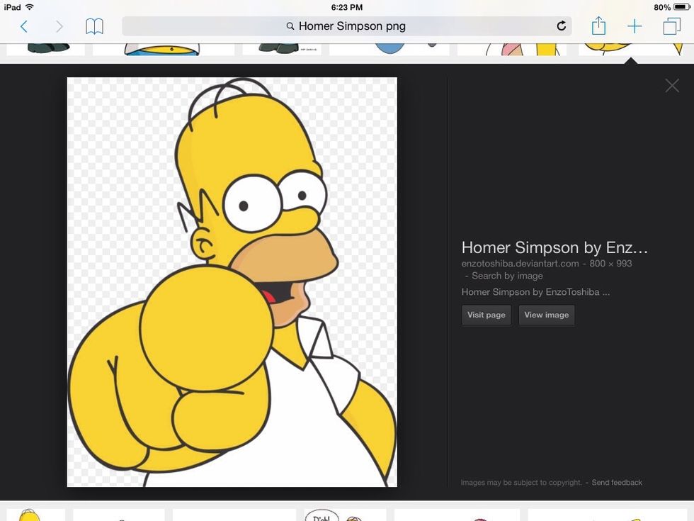 Pick out an image that has kind of a checkered back ground
