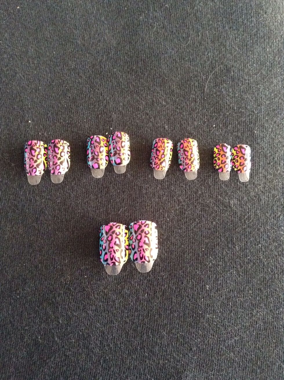 Pick out the ones that fit your nails.