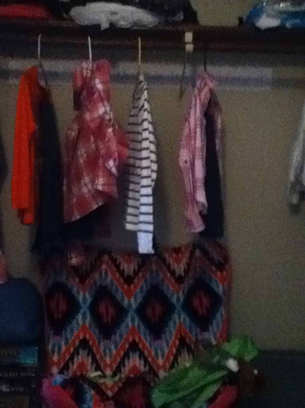 Pick out your outfits and hang them in front of the wall with the cards and the Dates on them For which outfit it is os for that day sorry thats confusing!;)