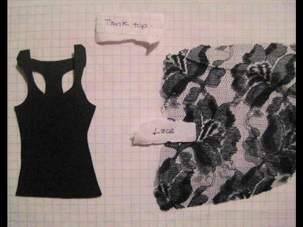 Pick tank top and lace to use