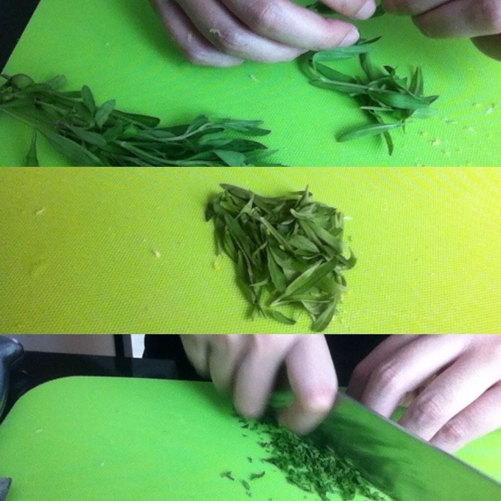 Pick tarragon and finely chopped