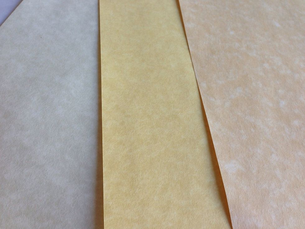 Pick the color of paper you want to use. I used the middle yellowish paper.