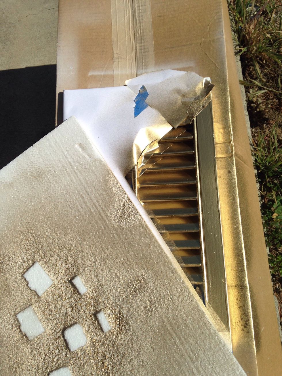 Pick the spray paint for your first section. I painted mine gold.