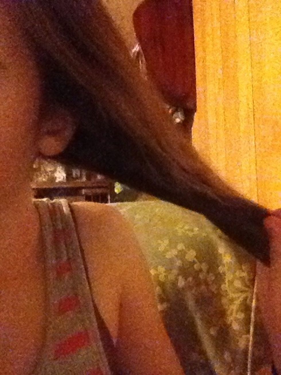 Pick the strand of you hair that you want braided