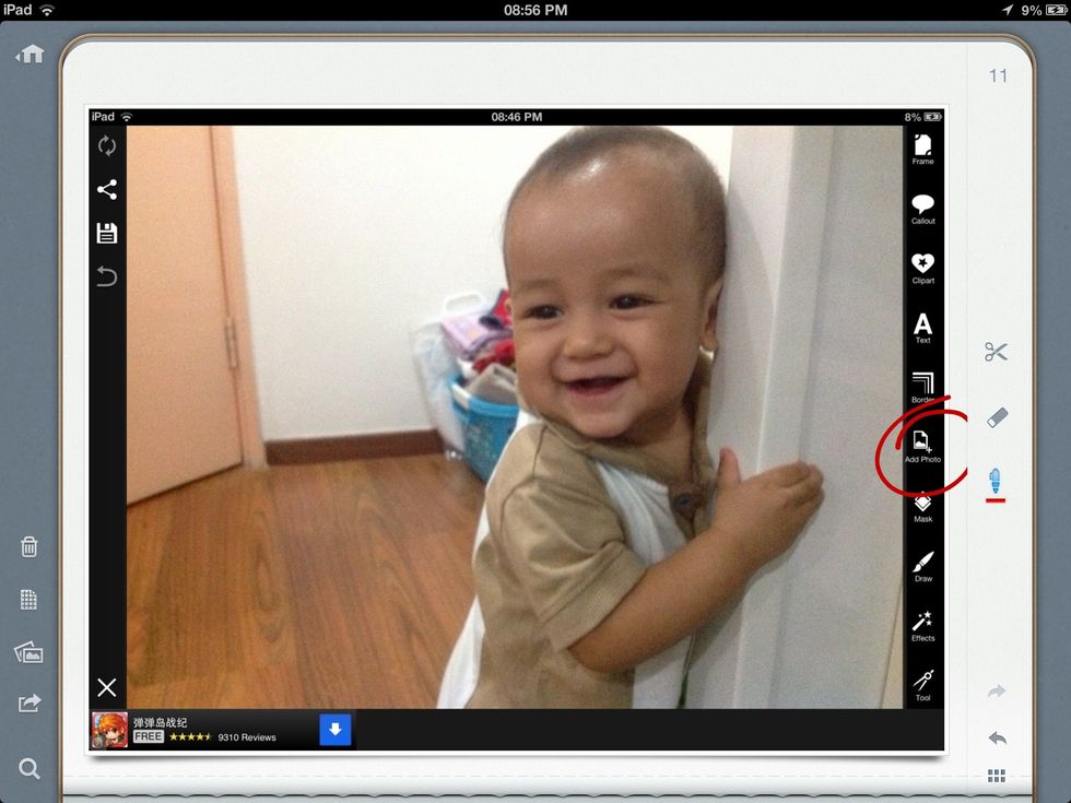 Pick your photo. This is my little brother, hehe \ud83d\ude09. Once you have your pic, tap on Add Photo on the right.