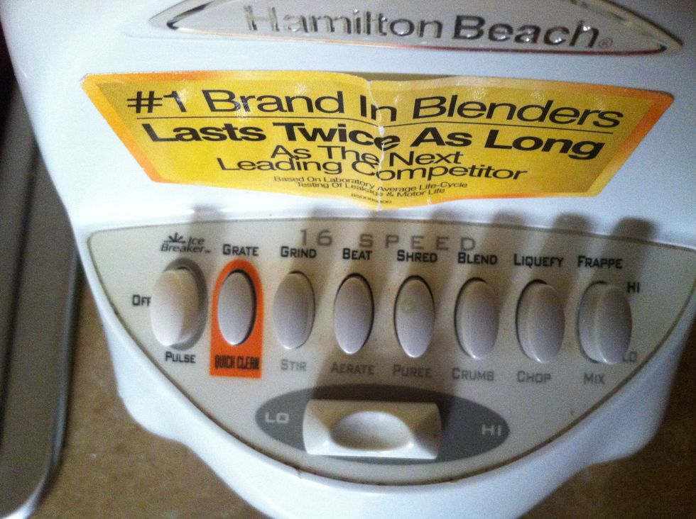 Pick your setting on your blender.