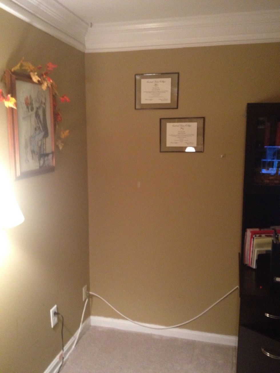 Pick your space, I have a space next to my desk it's about 4x5 ft