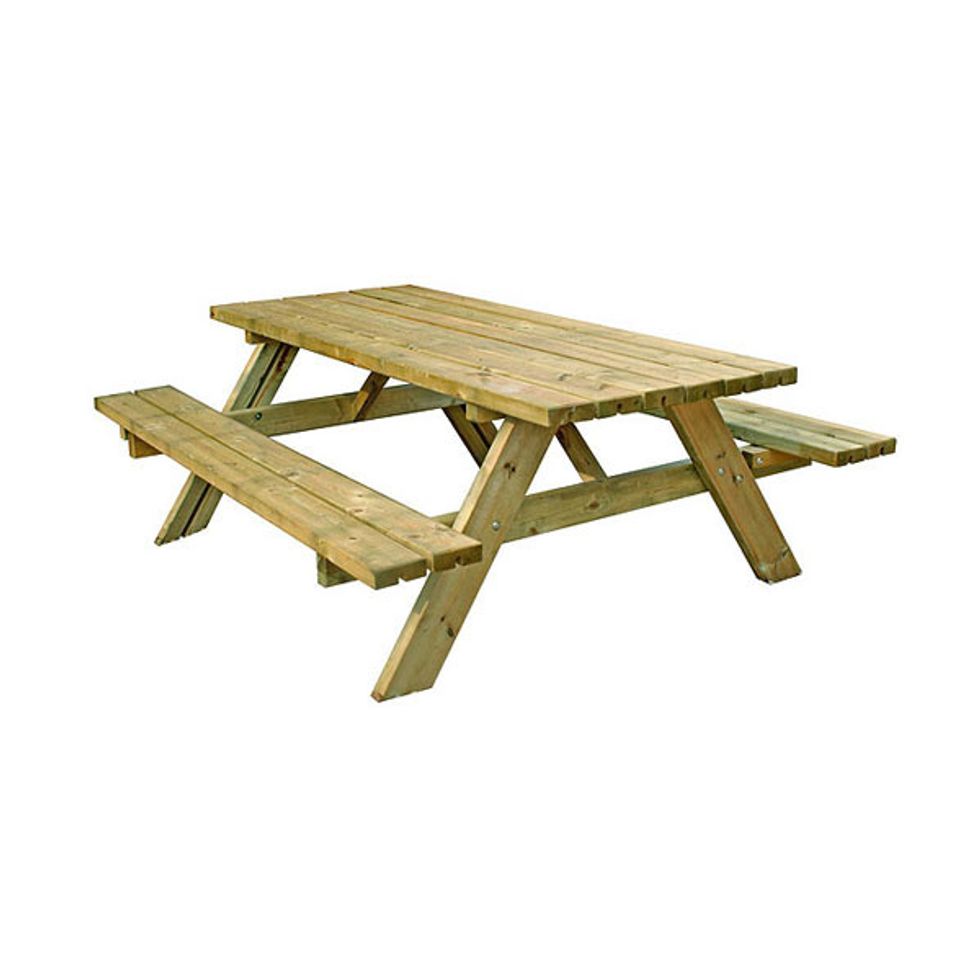 PICNIC BENCH Key features: Traditional design Seats up to 6 people Ready assembled Perfect for summer outdoor event shttp://eventhireuk.com/picnic-bench-hire