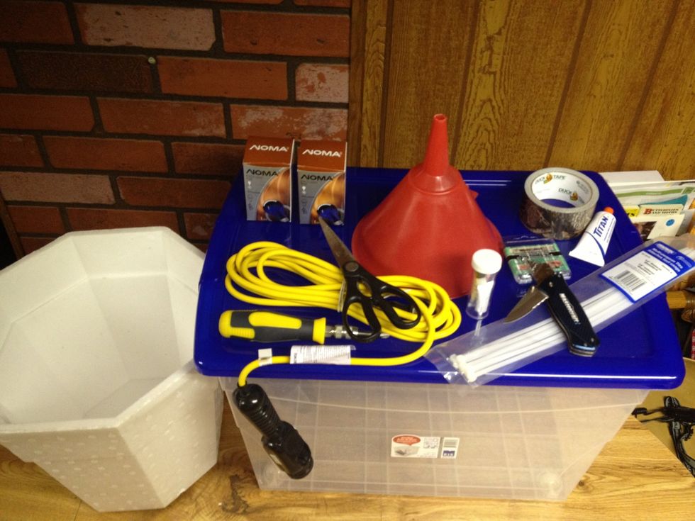 Pictured are all the supplies you will need for this simple science experiment