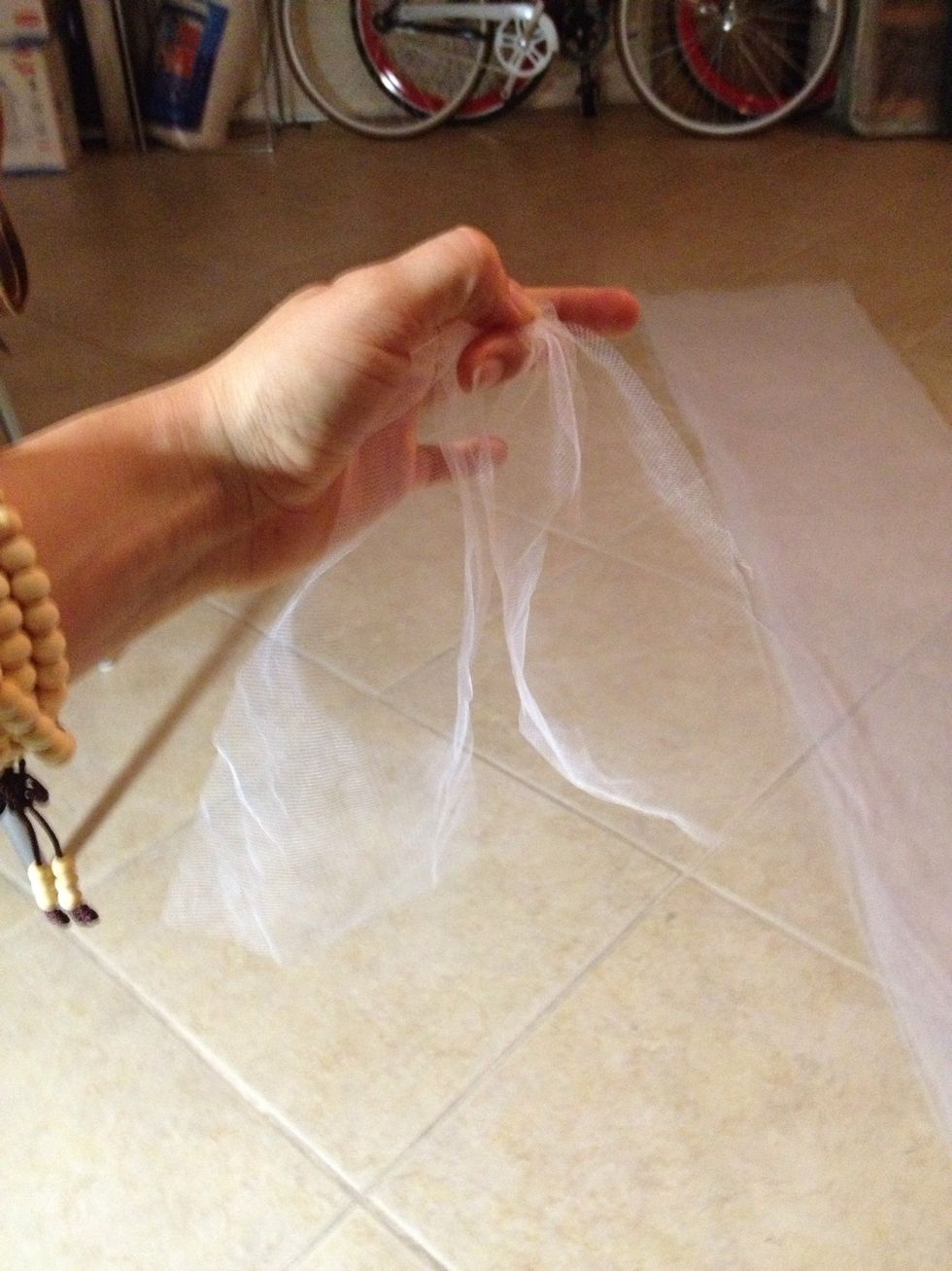 Piece folded in half.