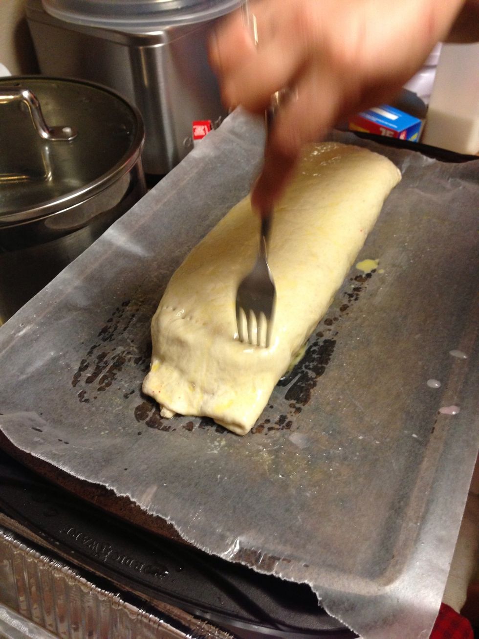 Pierce using fork again