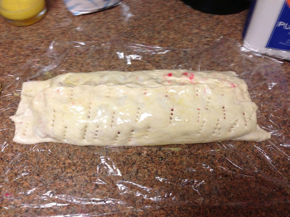 Pierce with holes using ur fork