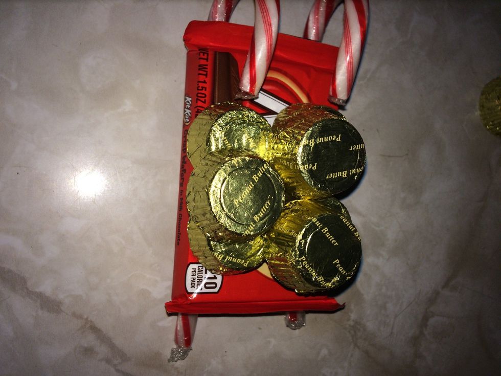 Pile 3 on top ( hot glued)