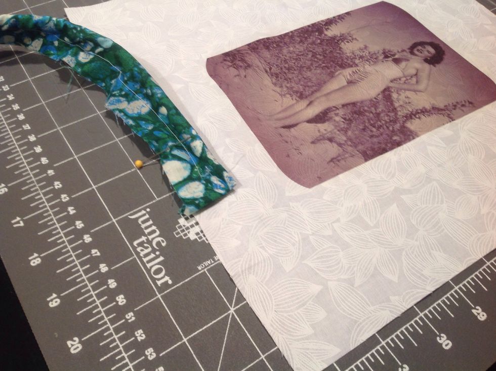 Pin cording to front cover with raw edges together.