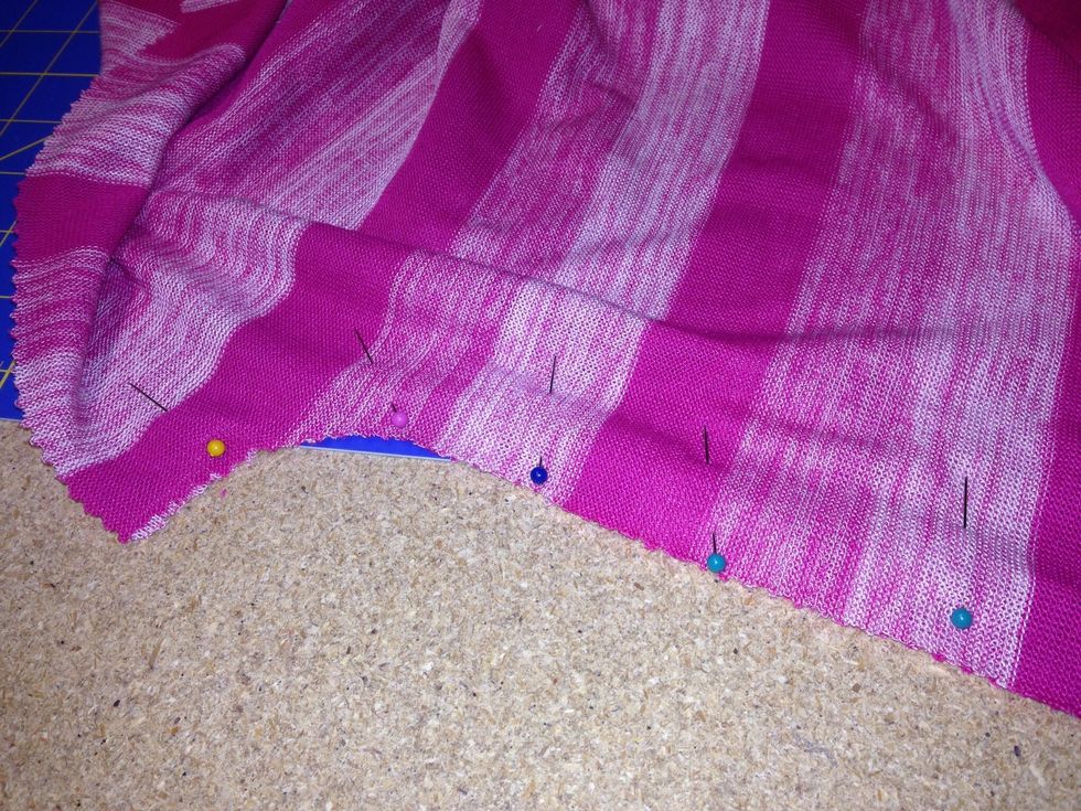 Pin sides and stitch 5/8 seam.