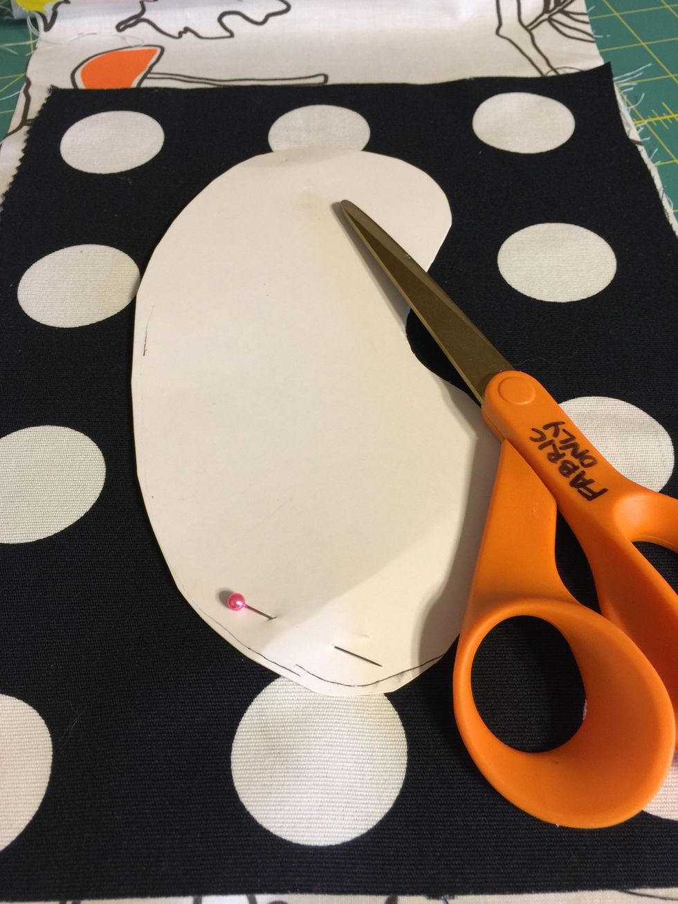 Pin the layers together and carefully trim around the edges.