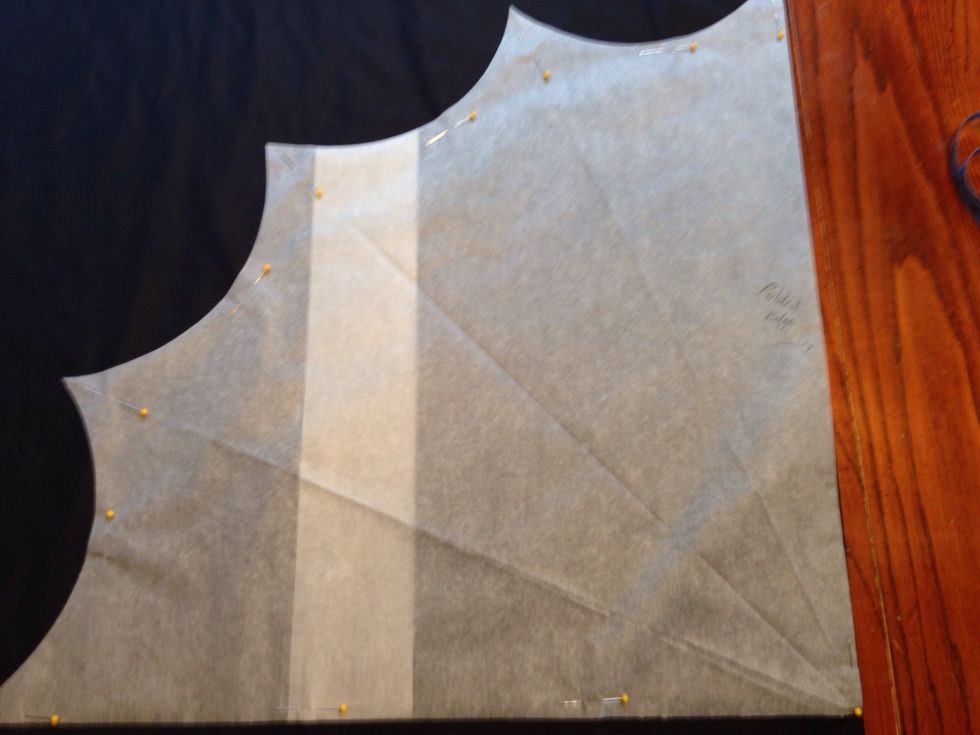 Pin the pattern to the fabric.