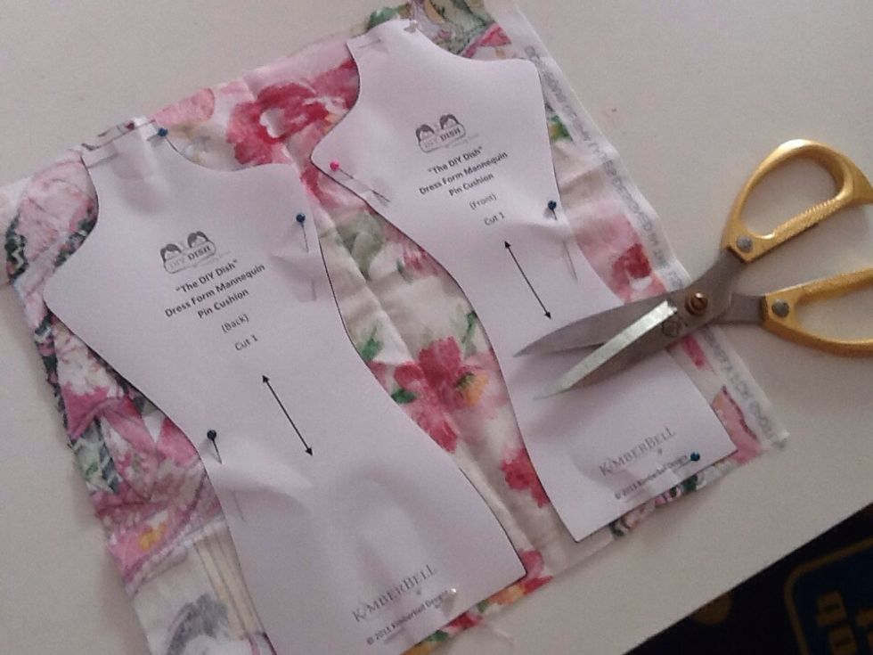 Pin, trace and cut out the front and back piece.