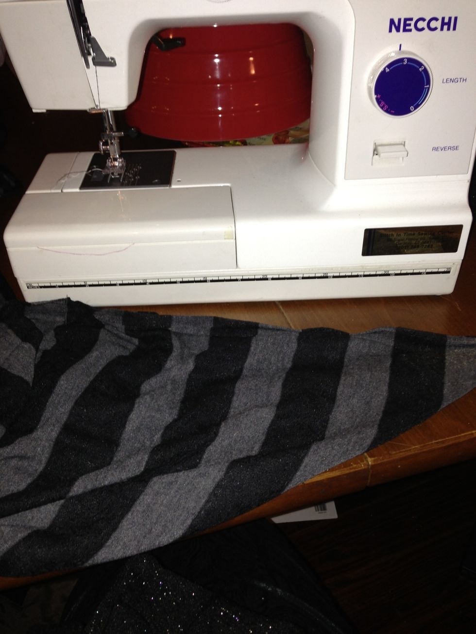 Pin up to 6 inches from the fold. Repeat on both sides.