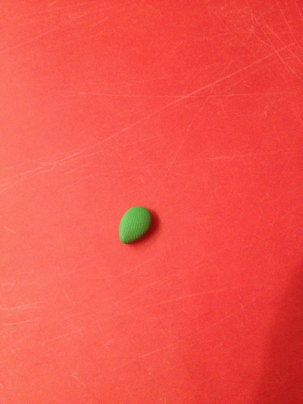 Pinch and flatten them into a teardrop shape