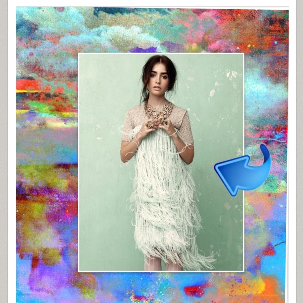 Pinch and zoom with your fingers to resize and arrange your images.