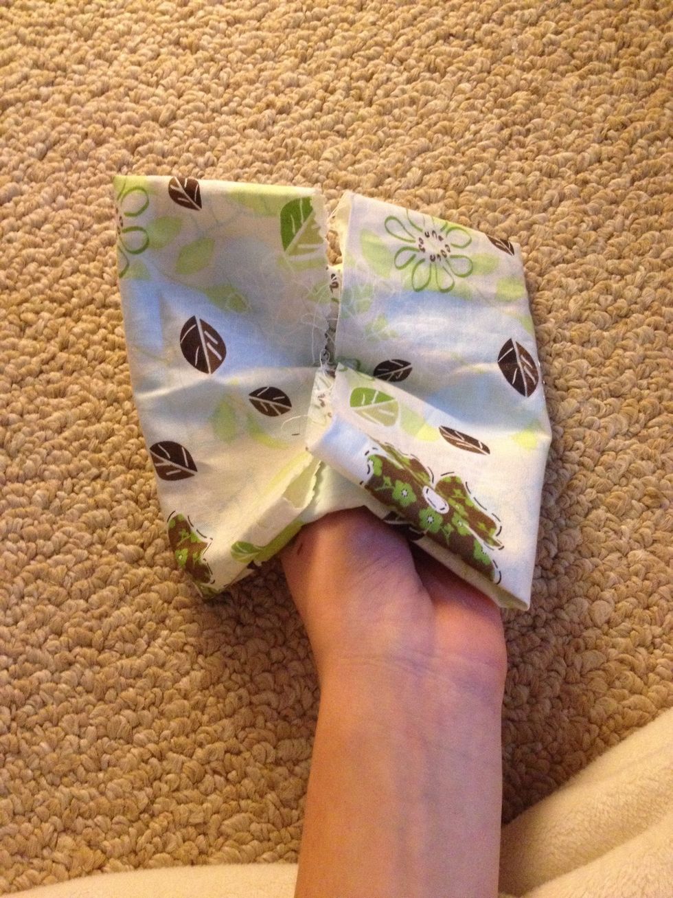 Pinch it together until the glue dries