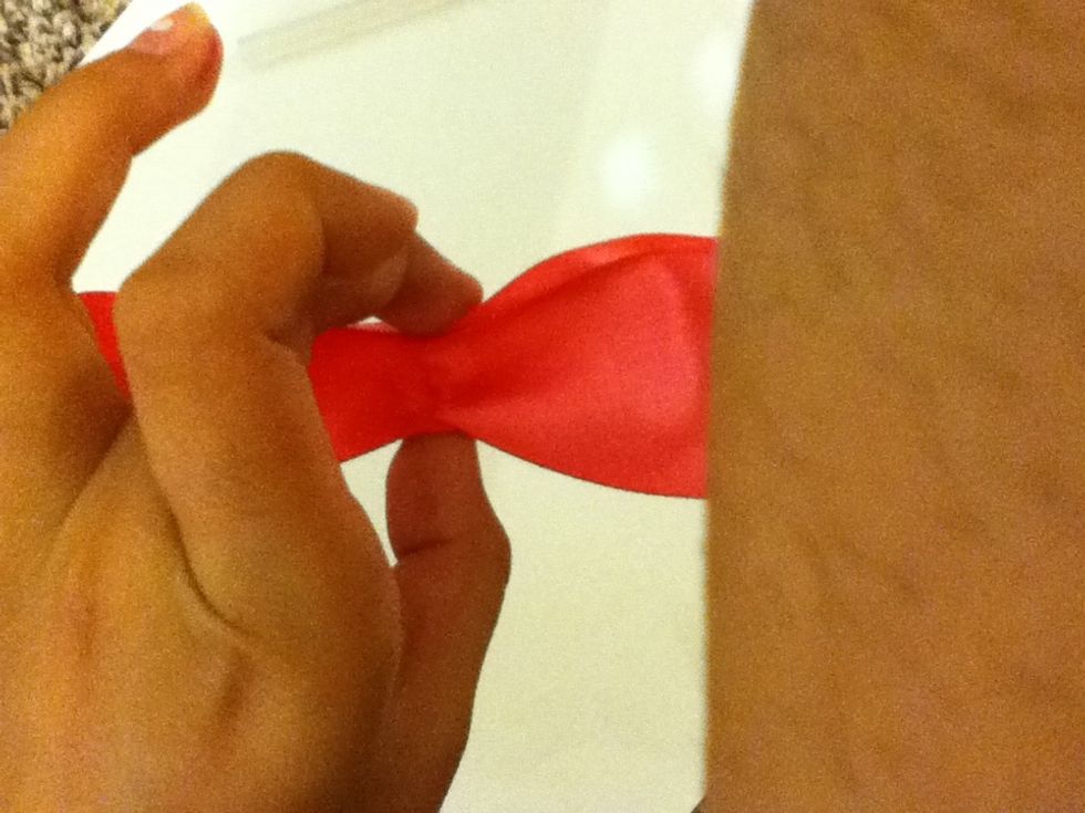 Pinch the sides up to form a bump btw sorry again for the pics