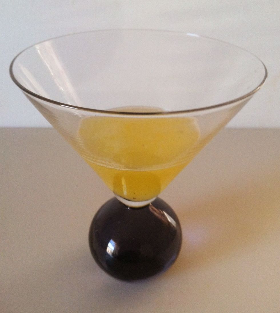 Pineapple juice and white rum.