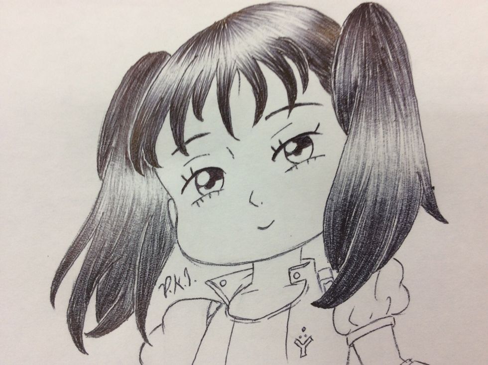 Pinte a parte de cima.