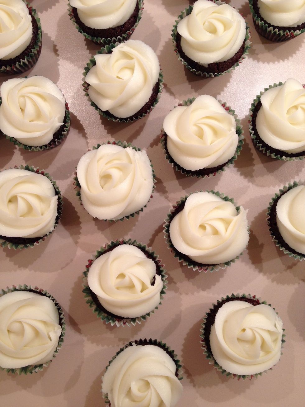 Pipe brownies using your favourite icing tool and method.