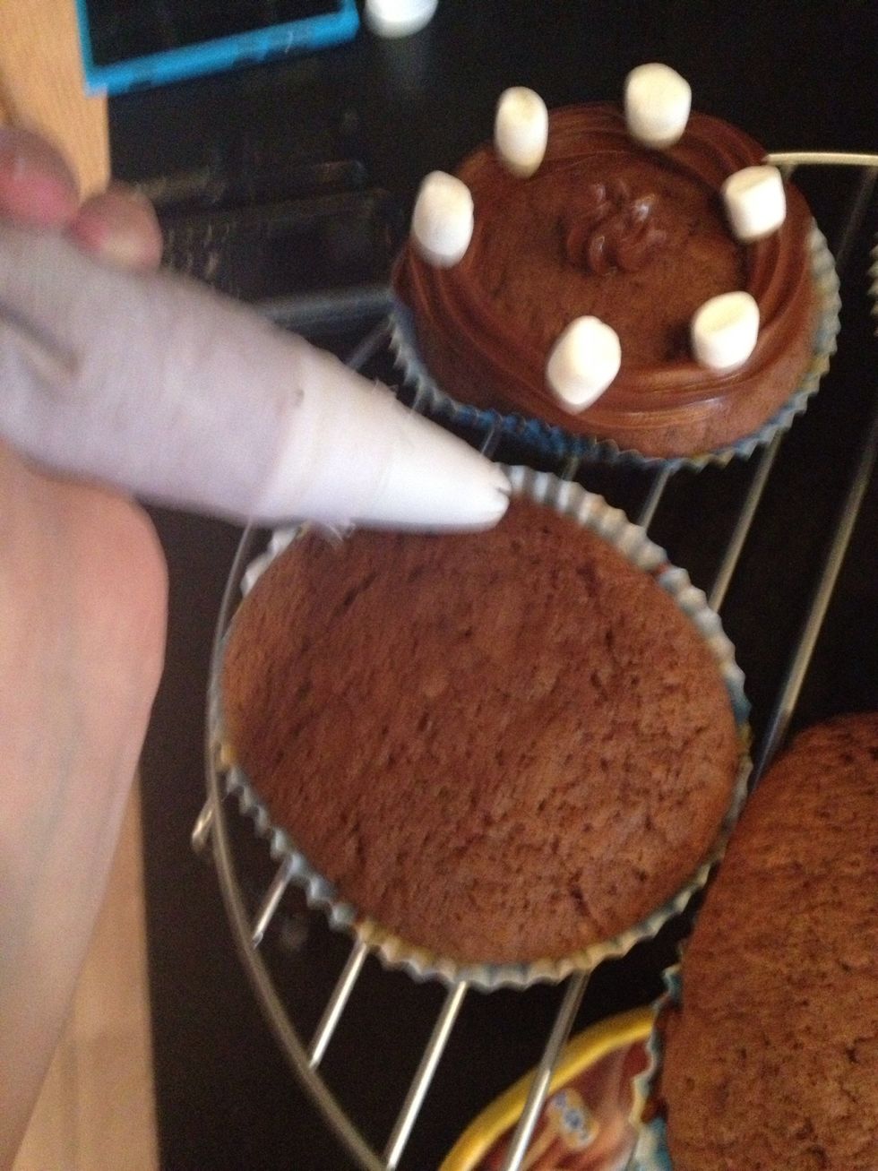 Pipe it out over the cupcake.