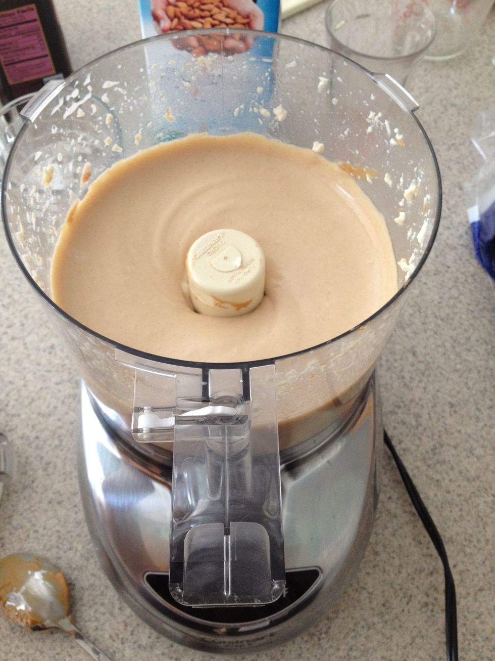 Place 1 block silken tofu, the peanut butter, agave or maple syrup and non-dairy milk in a food processor or blender. Blend until smooth.