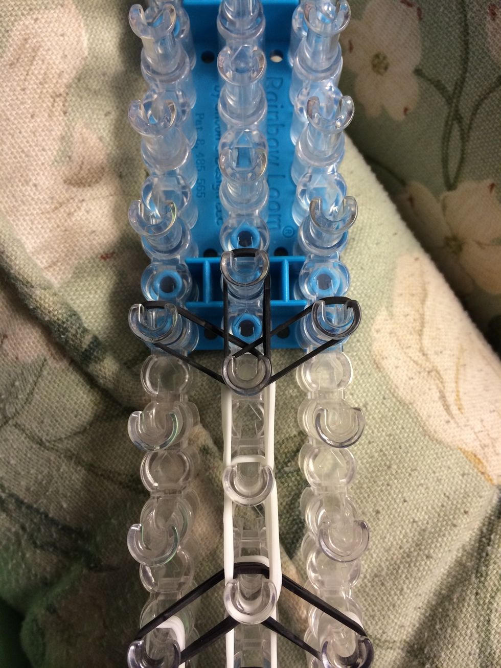 Place 2 black bands down the middle