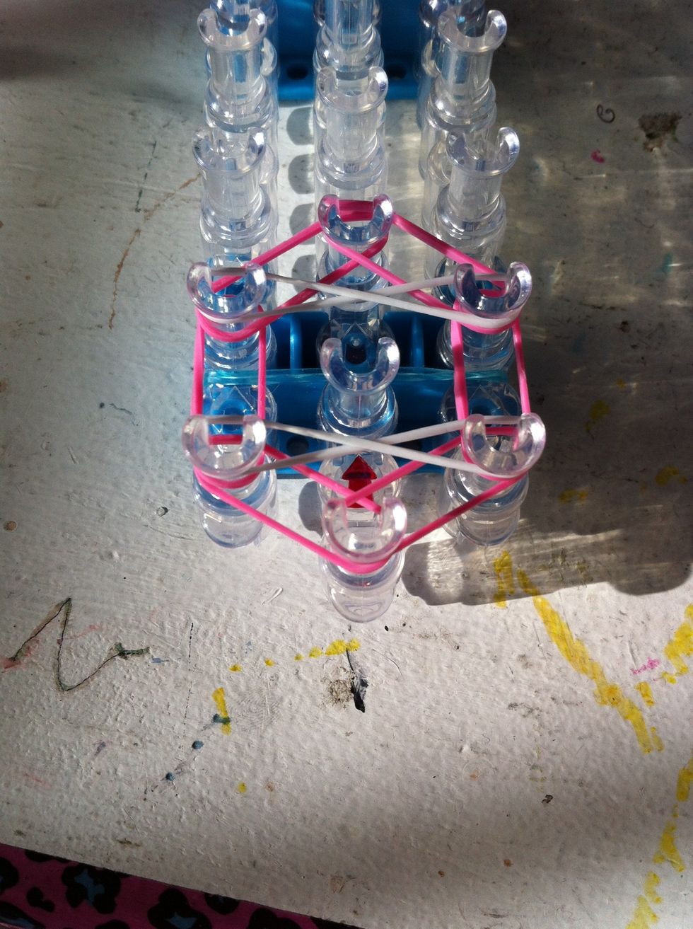 Place 2 figure 8 bands here for the blooms