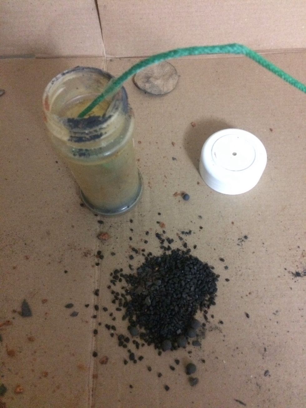 Place 2 tablespoons of black powder in cylinder