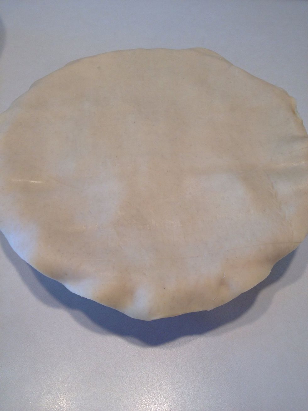 Place 2nd pie crust gently over pie.