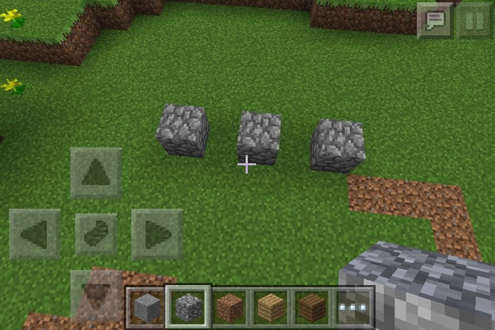 Place 3 blocks like that