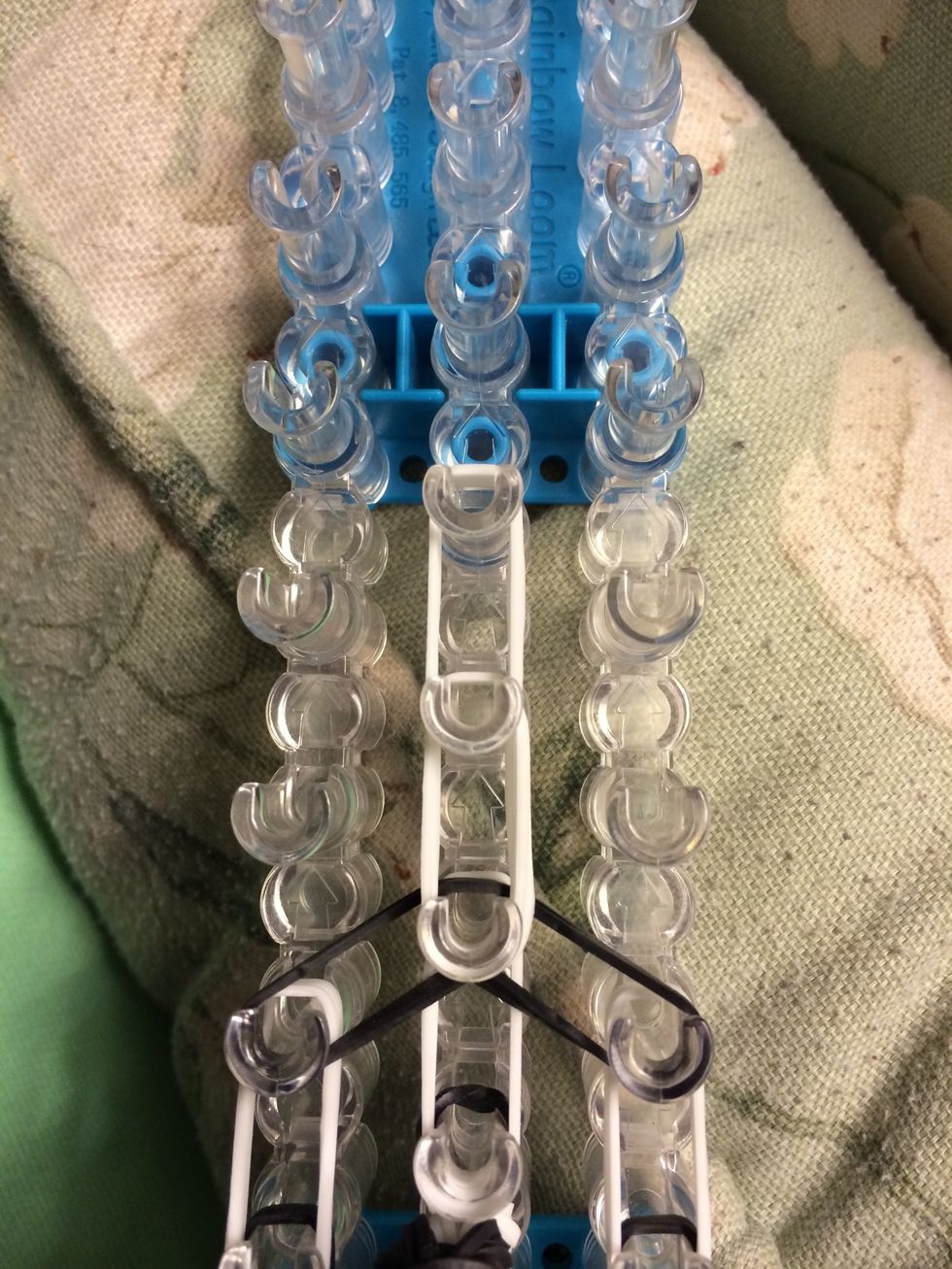 Place 4 more white bands